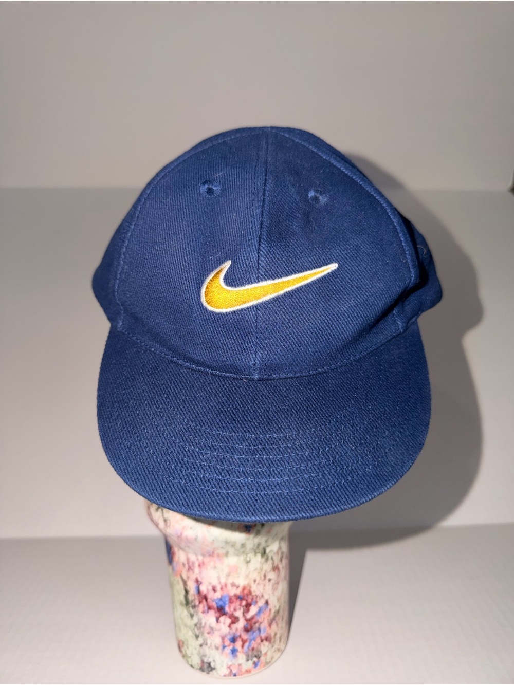 Nike Youth Navy Cap with Yellow Swoosh
